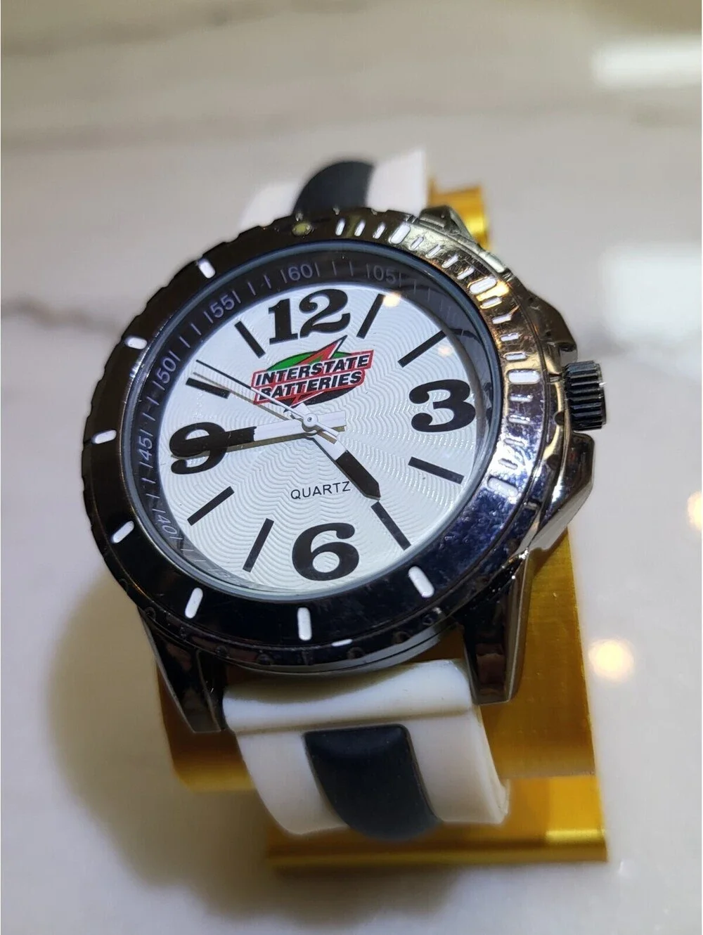 Men's Quartz Watch Working NewBattery Automobilia 44mm Interstate Batteries NWOT